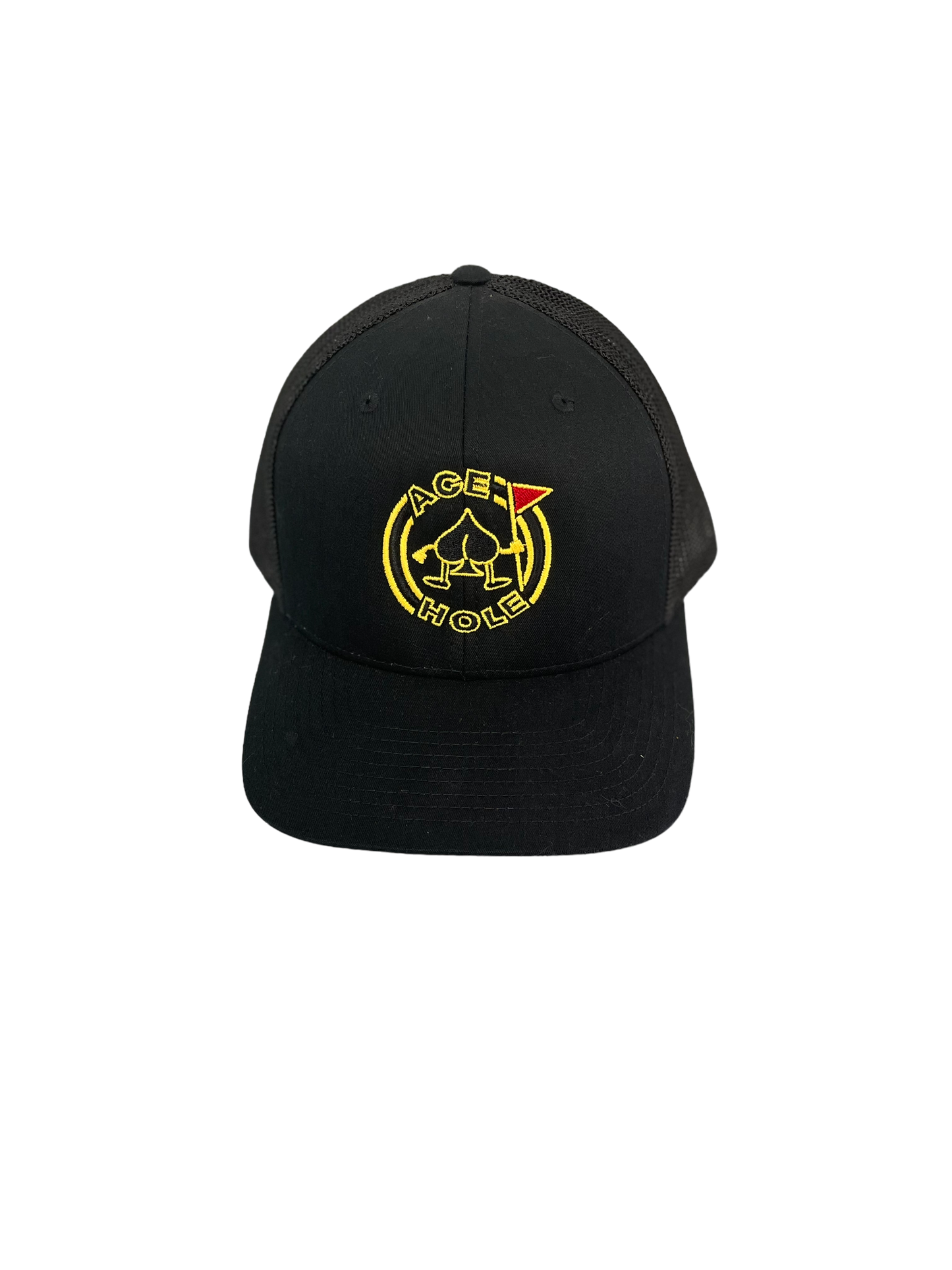 Black with Yellow Spademan Trucker Hat