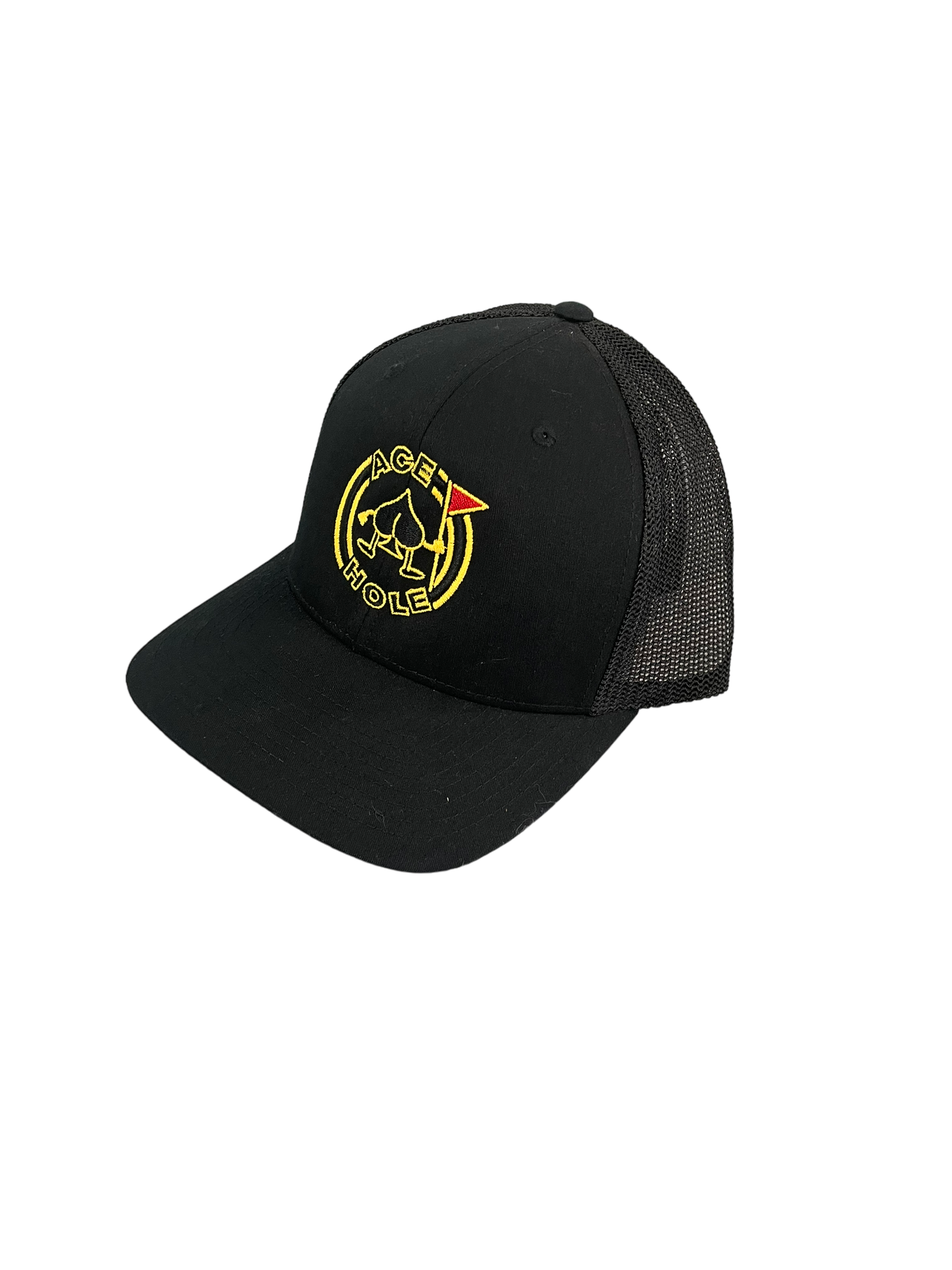 Black with Yellow Spademan Trucker Hat