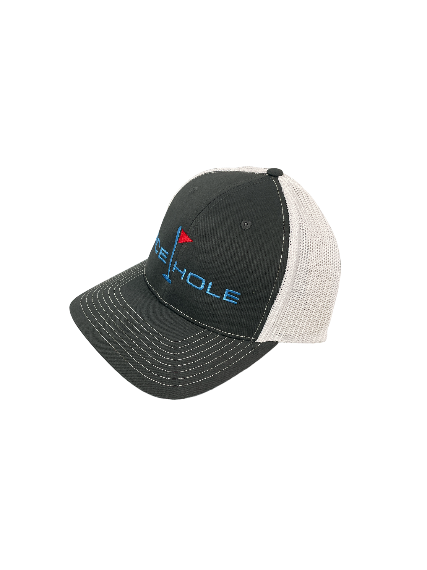 Dark Gray and White Trucker Hat