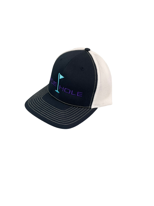 Navy and White Trucker Hat